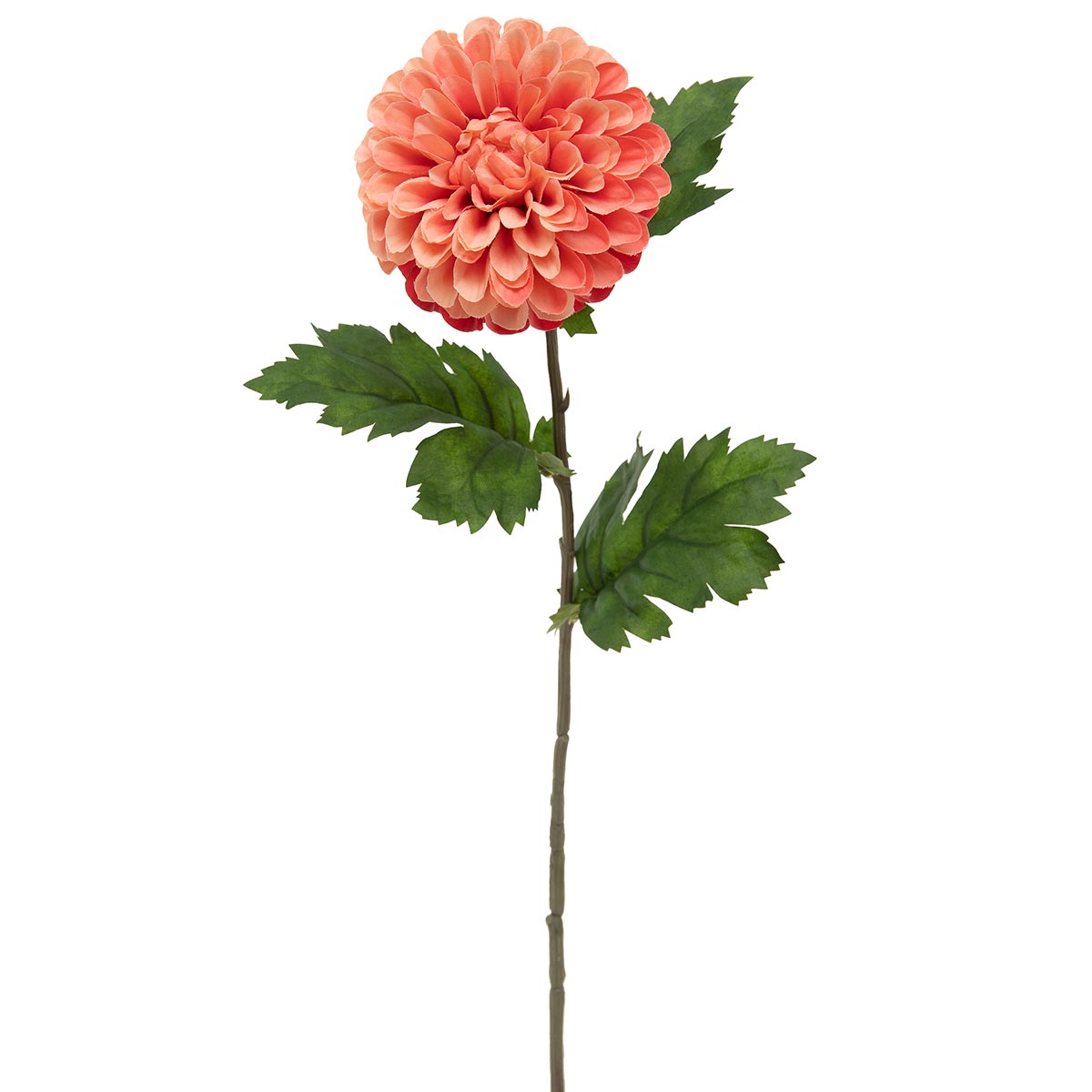 STEM BALL DAHLIA CORAL 4IN X 30IN POLYESTER